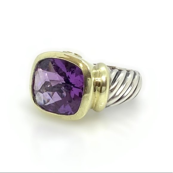 David Yurman 925 & 14k gold Large Noblesse Ring with...